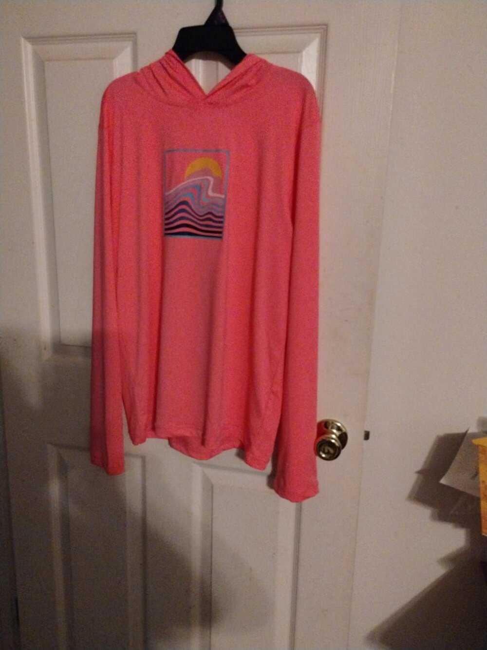 Wonder Nation women's pink hooded rash guard,size-XXL